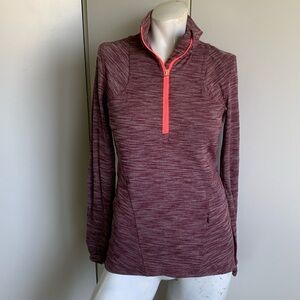 Lululemon Kanto Catch me burgundy 1/2 zip